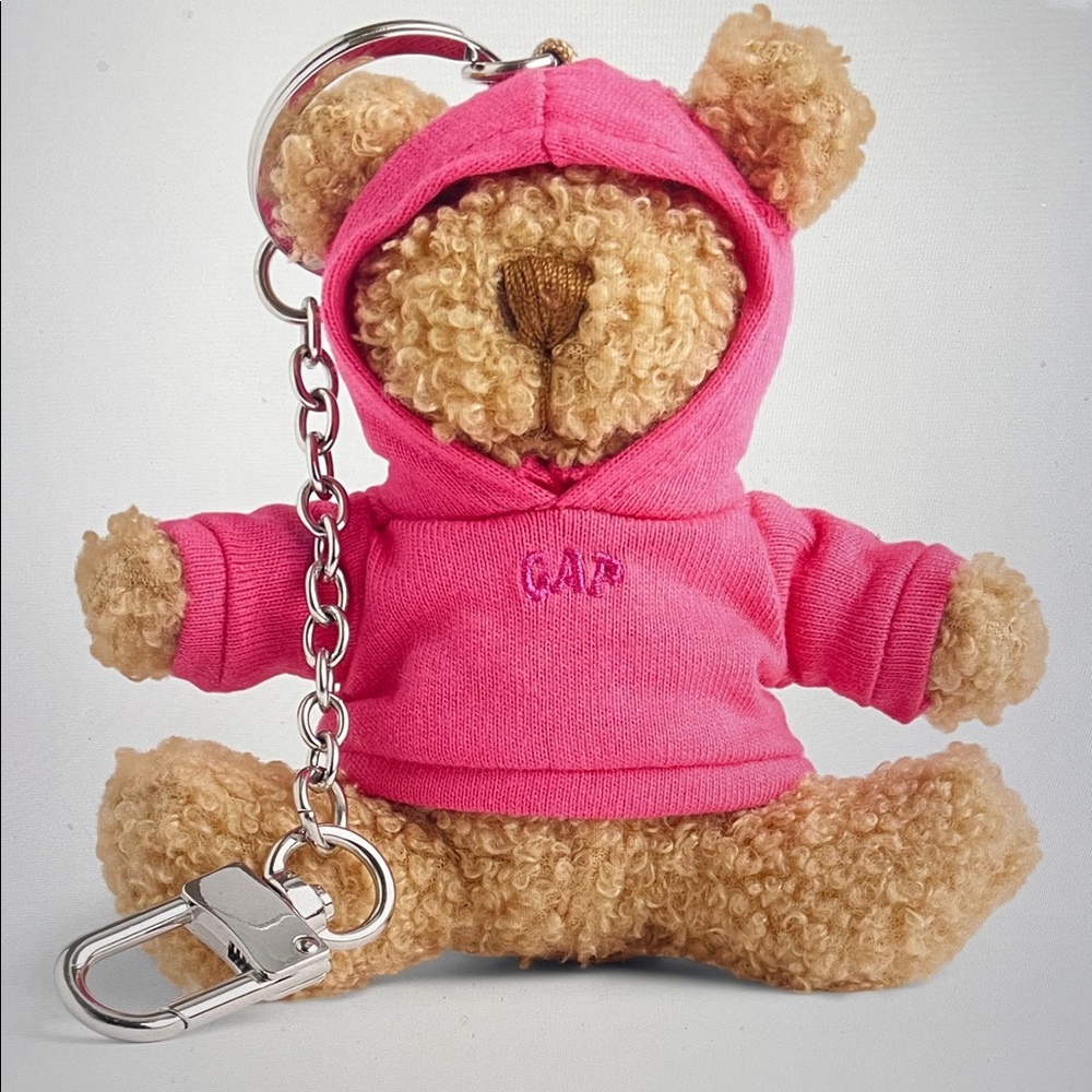 NWT GAP Pink Brannan Bear Keychain / Bag Charm
